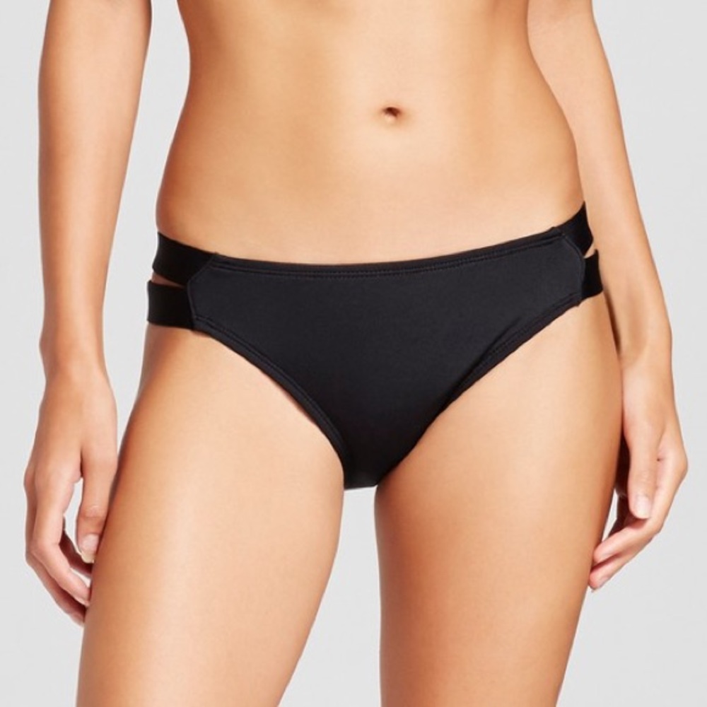 Women's double strap hipster bikini bottom size S